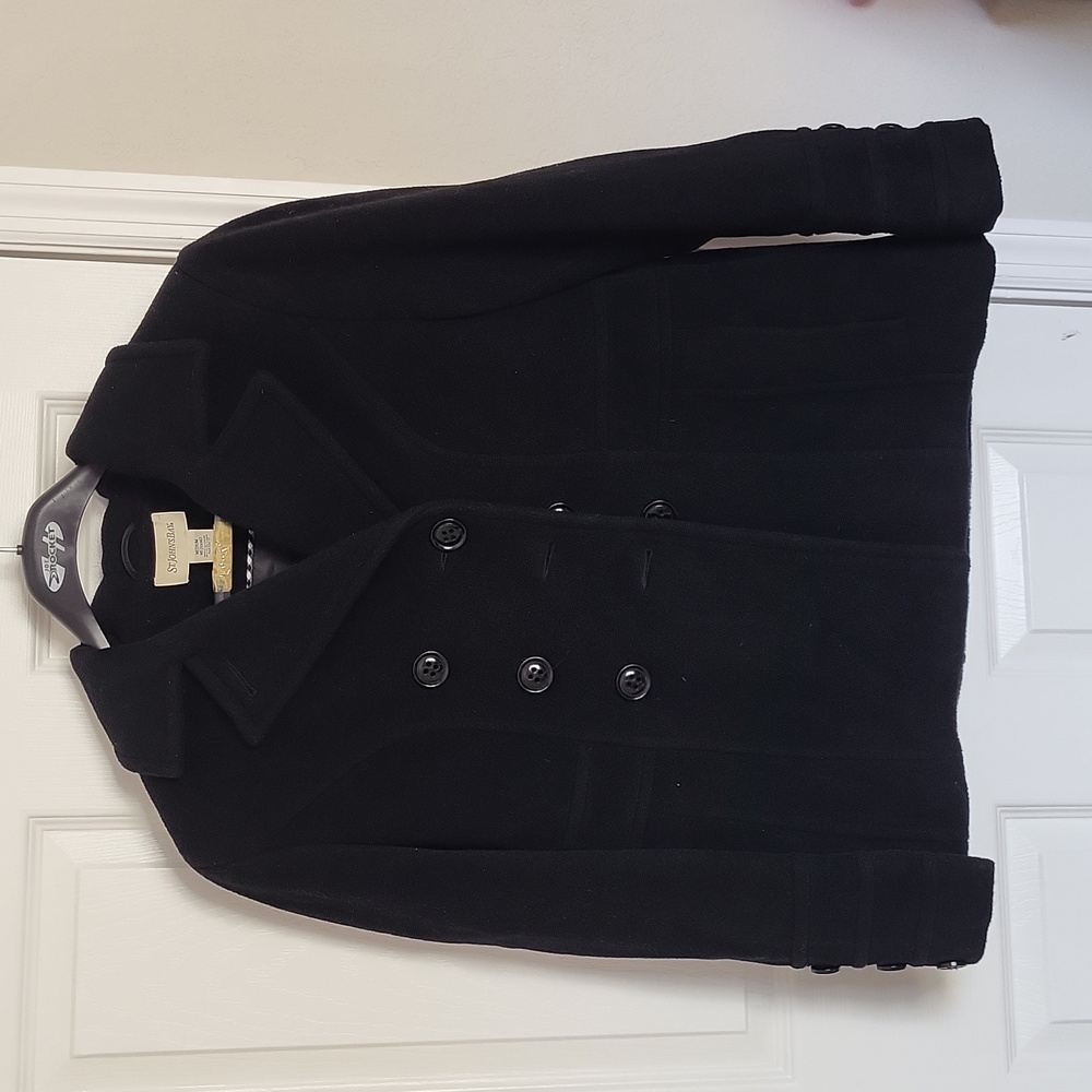St. John's Bay Black Wool Jacket Medium